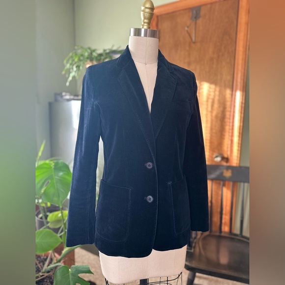 Vintage Black Velvet Blazer Womens XS Made In Japan - Picture 6 of 8